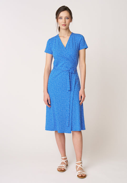 Wrap dress, model Claire