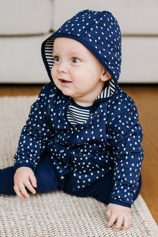 Reversible hooded jacket, model Momo